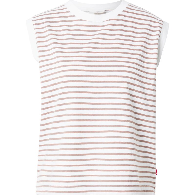 LEVIS Tričko Boxy Tank Top hnedá / biela 67772855