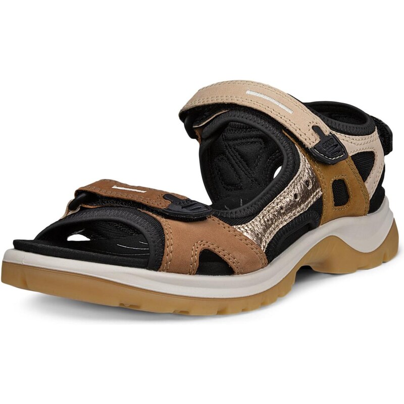 ECCO Trekingové sandále Offroad hnedá / svetlohnedá / zlatá / čierna 67773050
