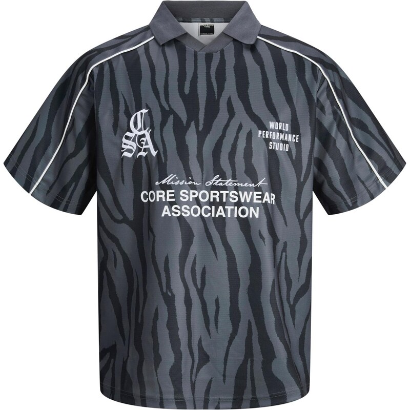 Jack & Jones Junior Tričko JCODust tmavosivá / čierna / biela 67773082
