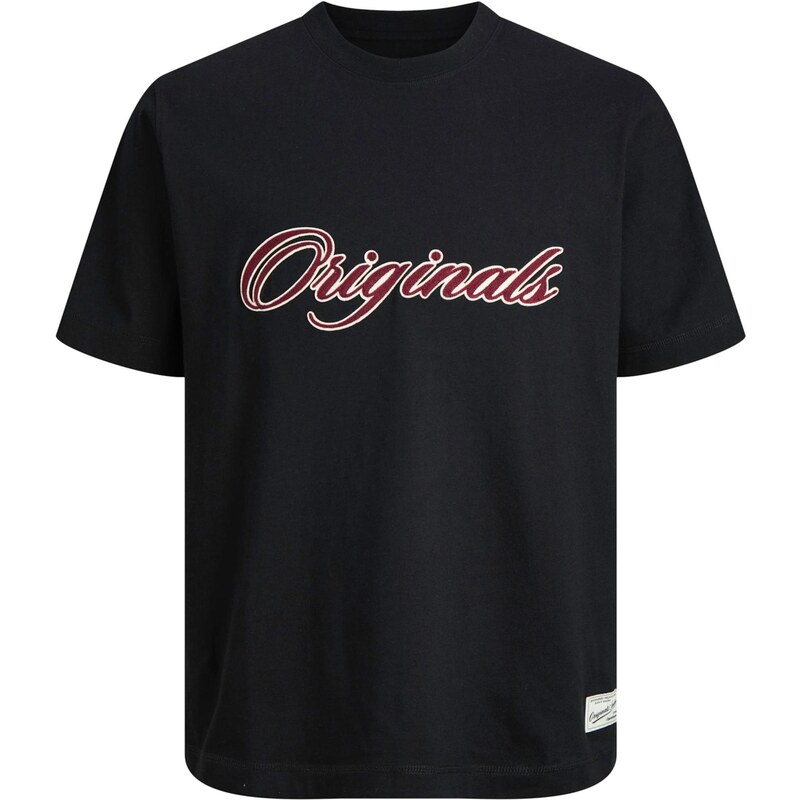 Jack & Jones Junior Tričko JORNantucket vínovo červená / čierna / 67773086