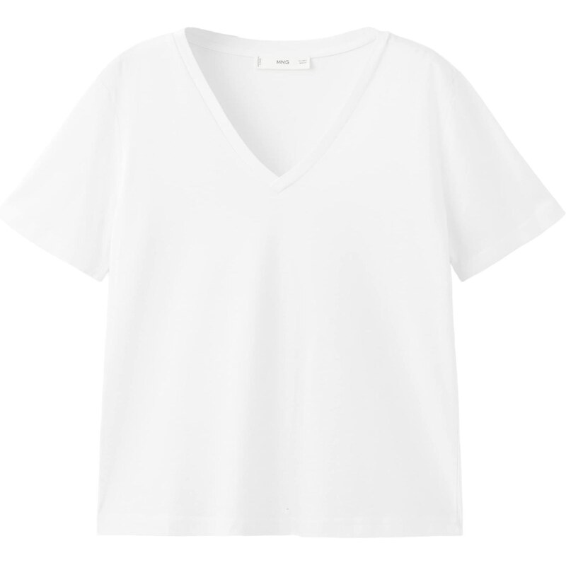 MANGO Tričko CHALSPI biela 67773165