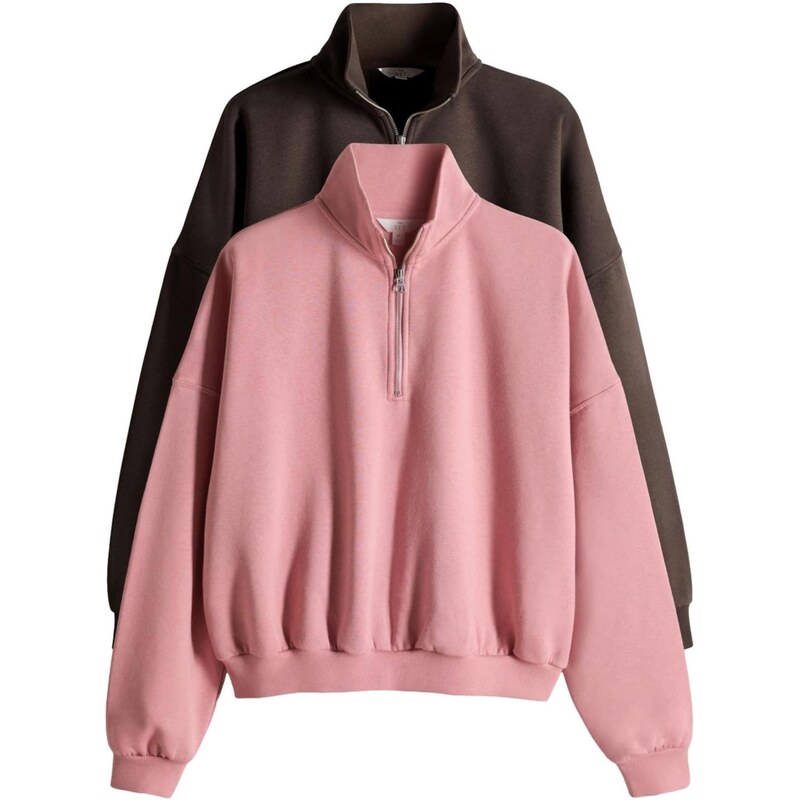 The Set Mikina tmavohnedá / staroružová 67773319