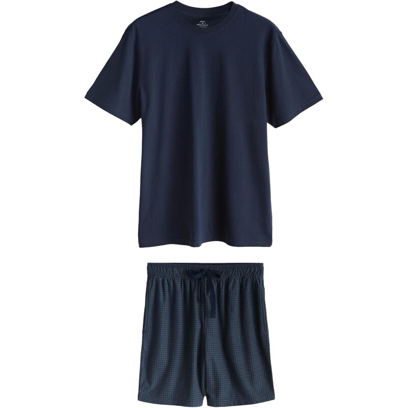 Next Krátke pyžamo Motion Flex námornícka modrá / modrosivá 67773325