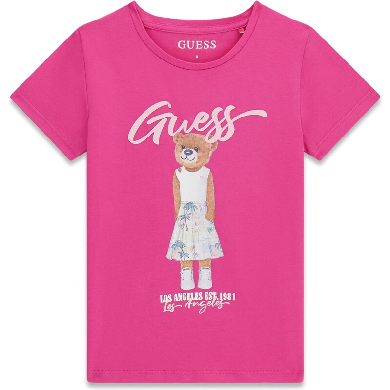 GUESS Tričko farba lesného ovocia / púdrová / biela 67774317