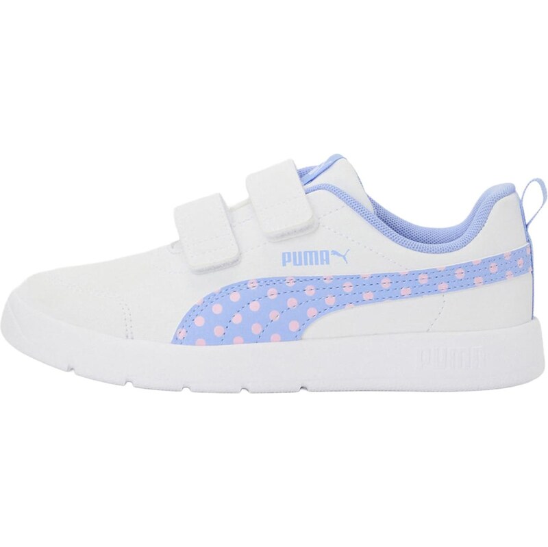 PUMA Tenisky Courtflex V3 Dotty V nebesky modrá / ružová / biela 67774509