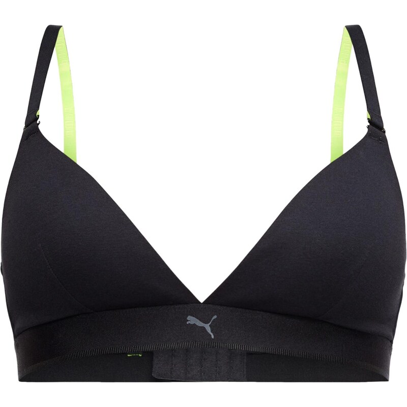 PUMA Podprsenka sivá / limetová / čierna 67774556