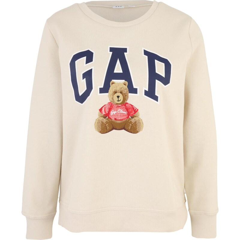Gap Tall Mikina béžová / námornícka modrá / červená / biela 67774590