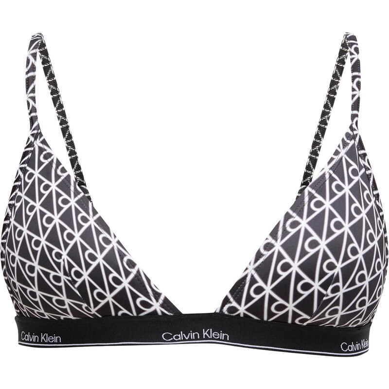 Calvin Klein Swimwear Bikinový top čierna / biela 67774613