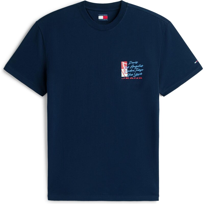 Tommy Jeans Tričko námornícka modrá / azúrová / svetločervená / biela 67774662