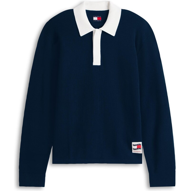 Tommy Jeans Sveter tmavomodrá / biela 67774674