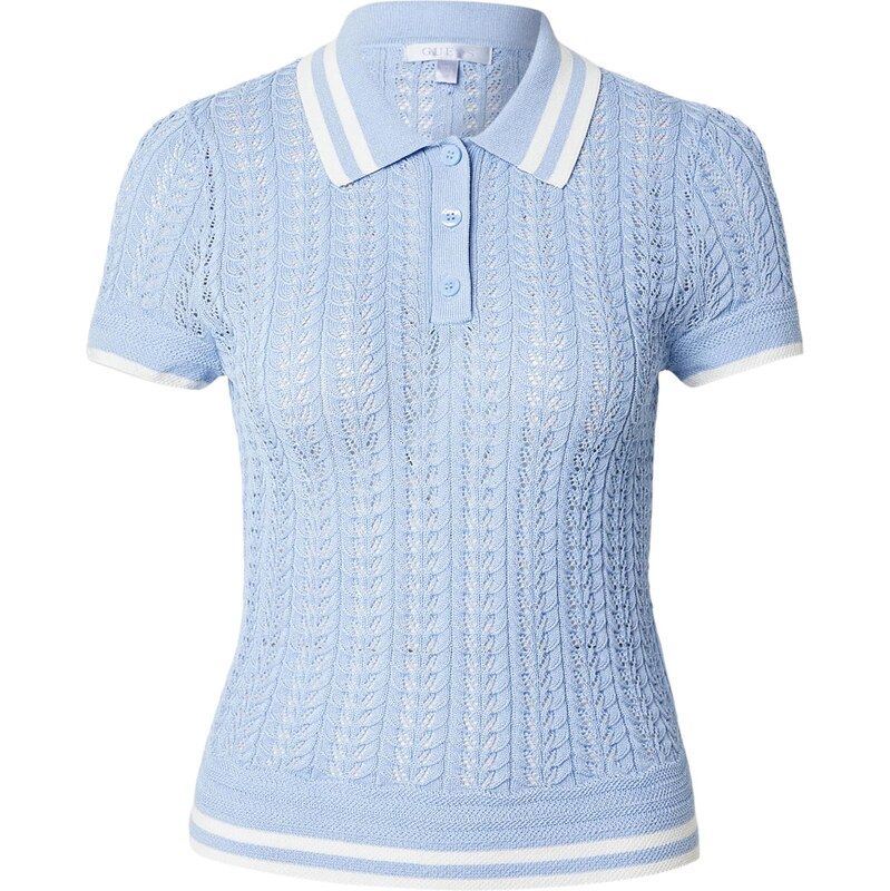 GUESS Sveter VIENNA svetlomodrá / prírodná biela 67774830