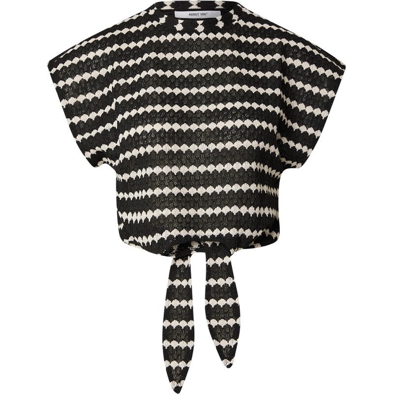 ABOUT YOU Sveter Lilli krémová / čierna 67774938