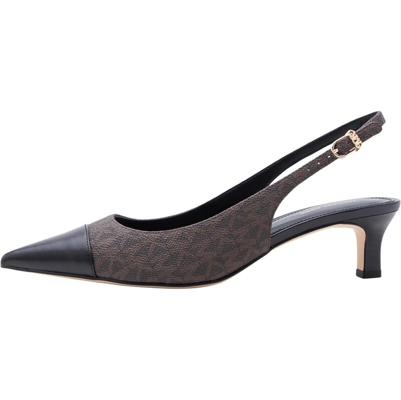 MICHAEL Michael Kors Lodičky s otvorenou pätou AMARA hnedá / čierna 67775028