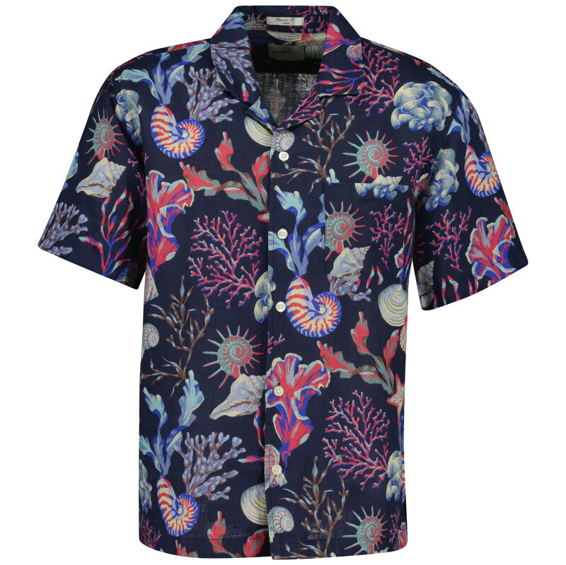 KOŠEĽA GANT REG AOP CAMP COLLAR SHIRT CLASSIC BLUE 67768202