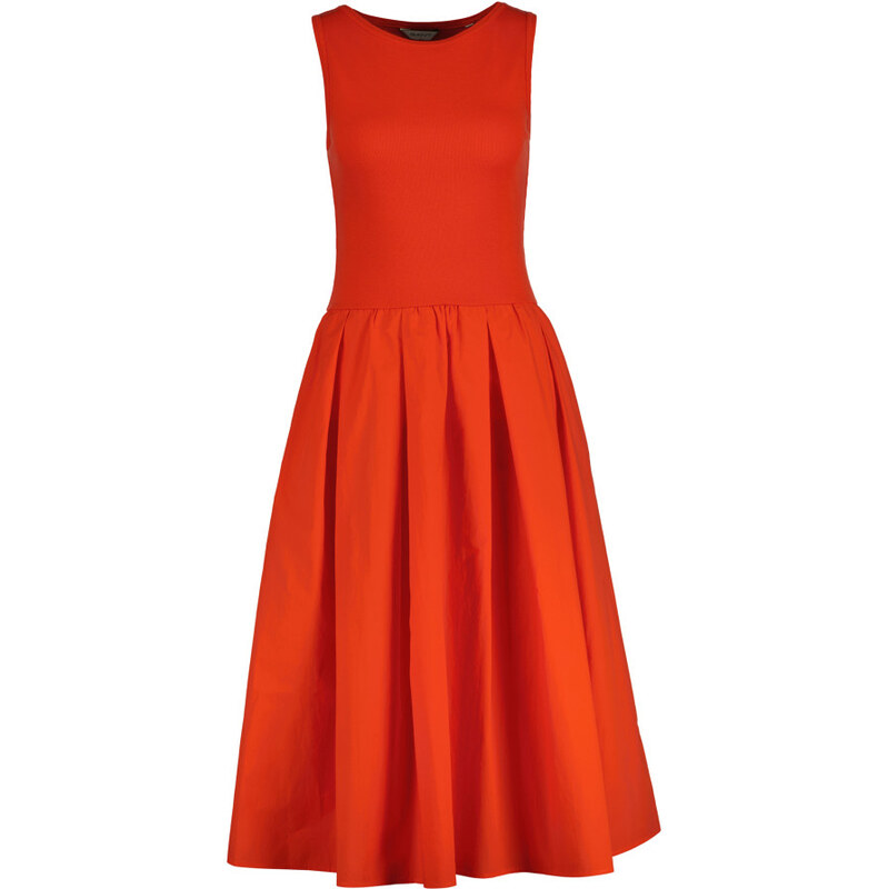 ŠATY GANT JERSEY WOVEN COMBO DRESS PERFECT RED 67768223