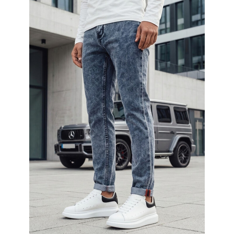 BASIC Tmavomodré džínsové nohavice UX4234 49825316