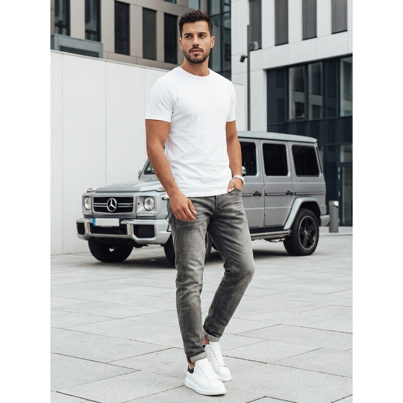 BASIC Sivé džínsové nohavice UX4228 49825322