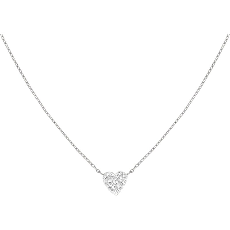 Rosefield Oceľový náhrdelník Srdiečko so zirkónmi Pavé JNPHS-J1320 67772542