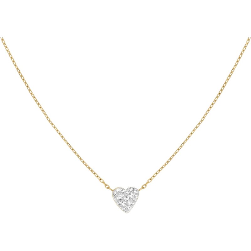 Rosefield Pozlátený náhrdelník Srdiečko so zirkónmi Pavé JNPHG-J1273 67772546