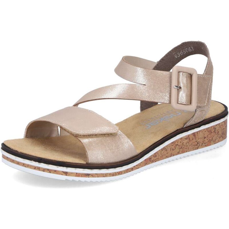 Dámske sandále RIEKER V3660-61 béžová S6 67775047