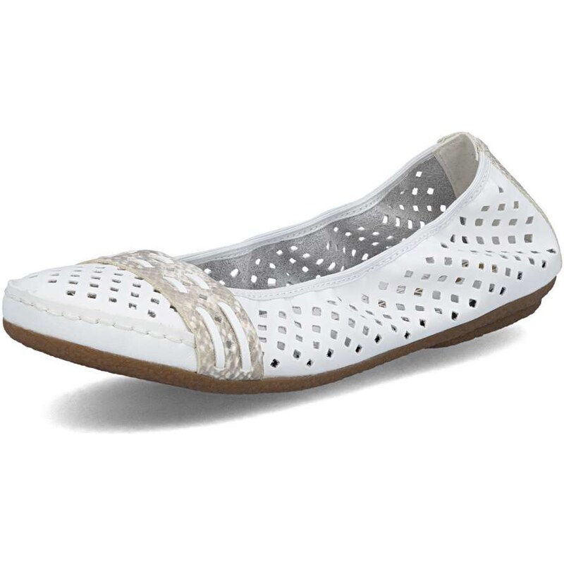 E-shop Dámske baleríny RIEKER 41430-81 biela S6