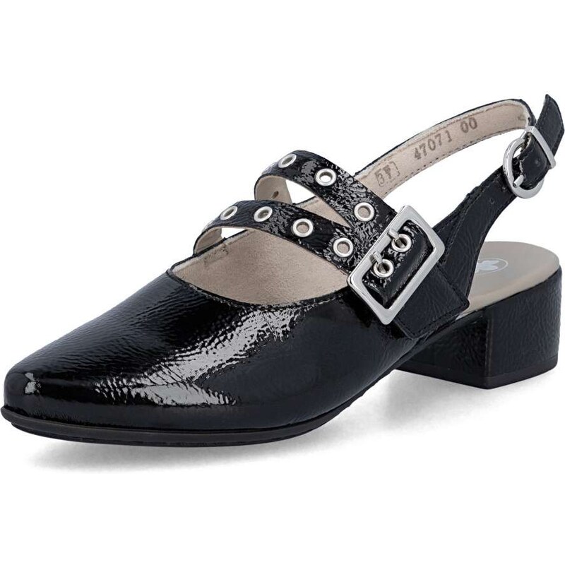 Dámske lodičky RIEKER 47071-00 čierna S6 67776664