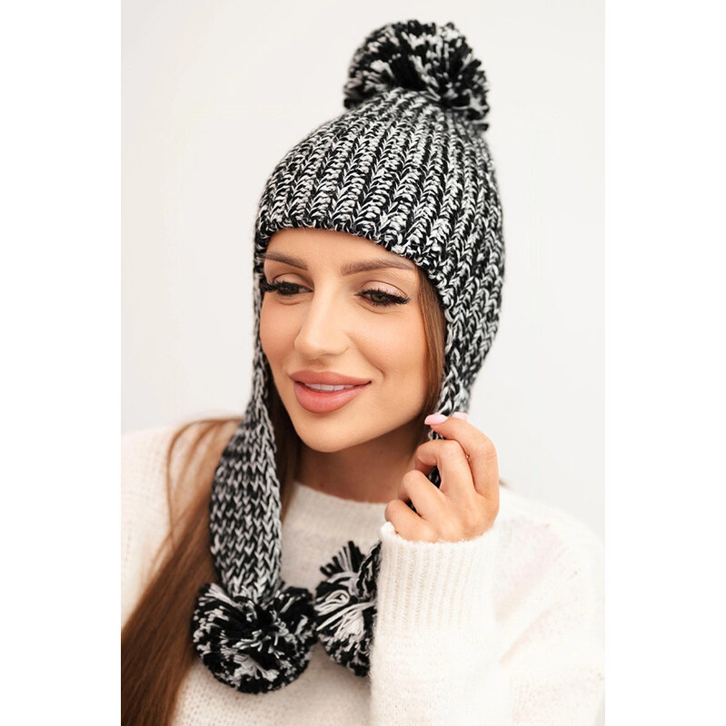 K-Fashion Dámska čiapka Emma K343 čierna 67778601