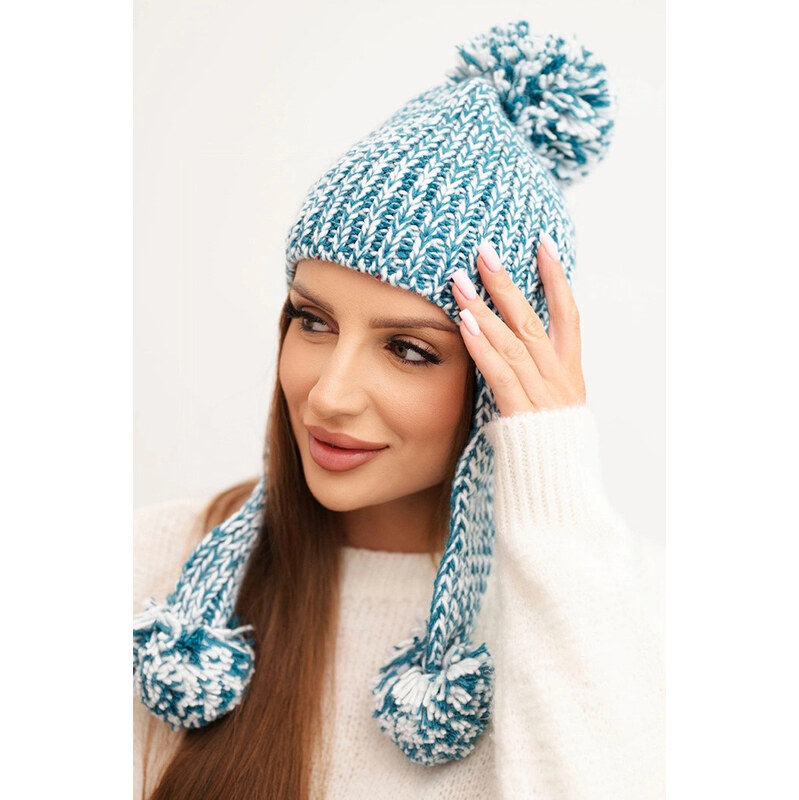 K-Fashion Dámska čiapka Emma K343 tyrkysová 67778603