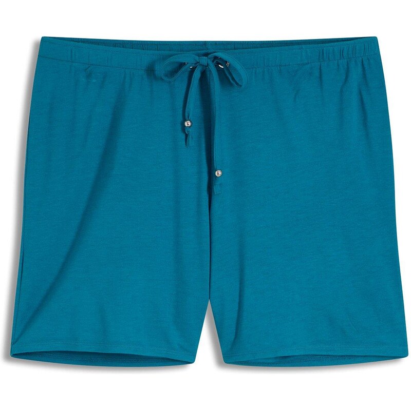 bonprix Plážové šortky z padavého viskózového mixu, farba modrá 62972096