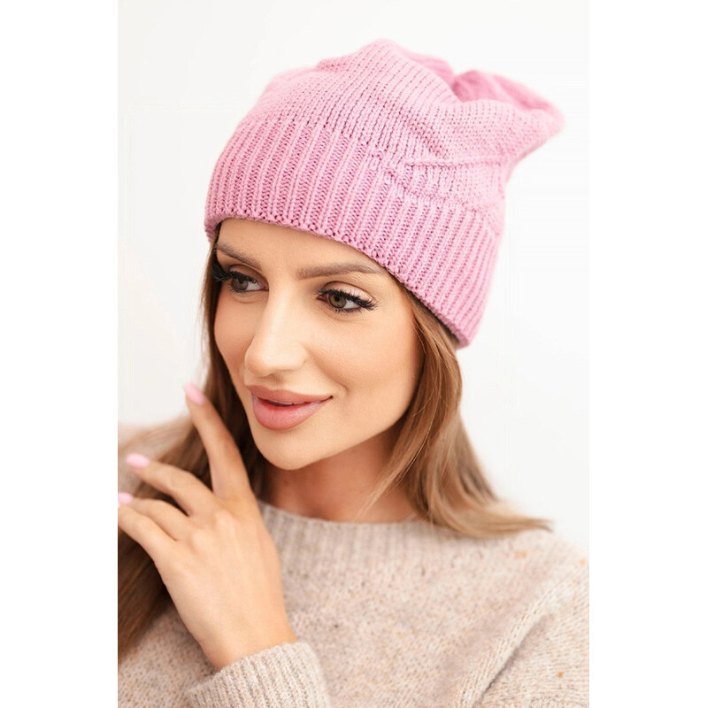 K-Fashion Dámska zimná čiapka s vlnou a rebrovaným vzorom K471 67778918