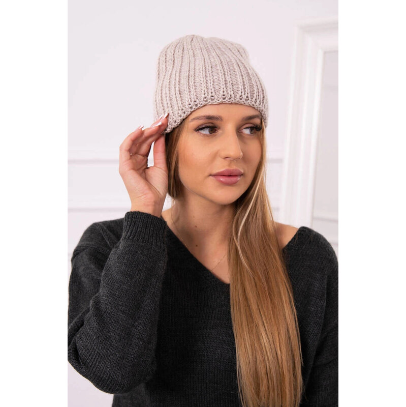 K-Fashion Dámska čiapka Rebeka K345 beige 67779000