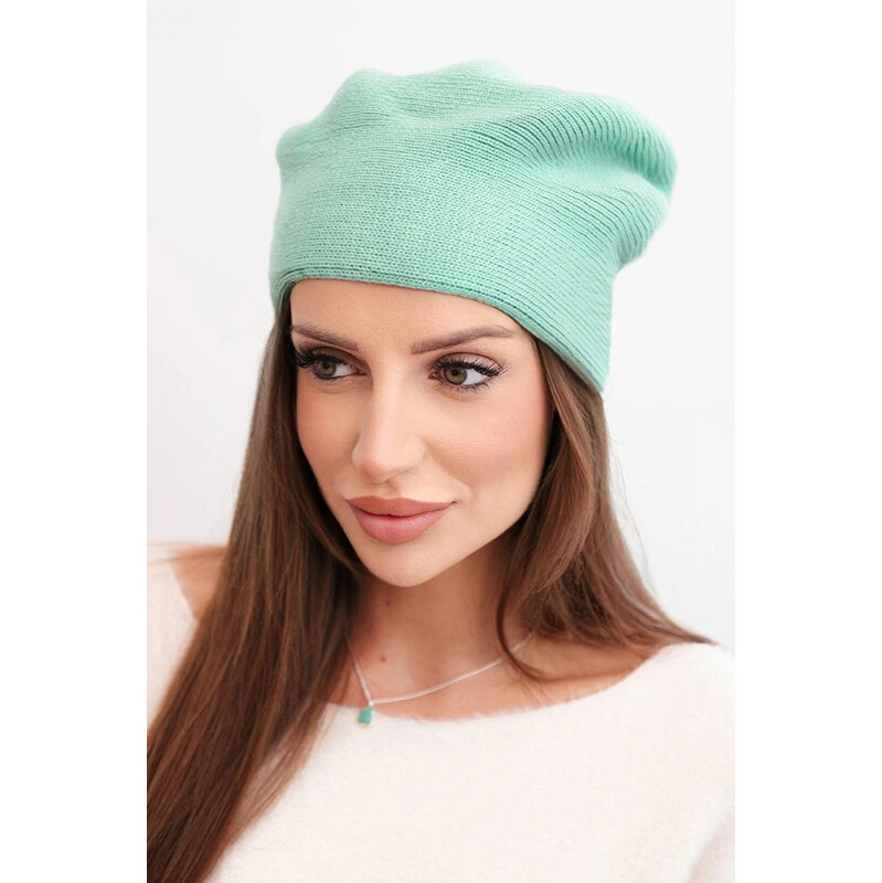 K-Fashion Dámska klasická vlnená čiapka K420 dark mint 67779262