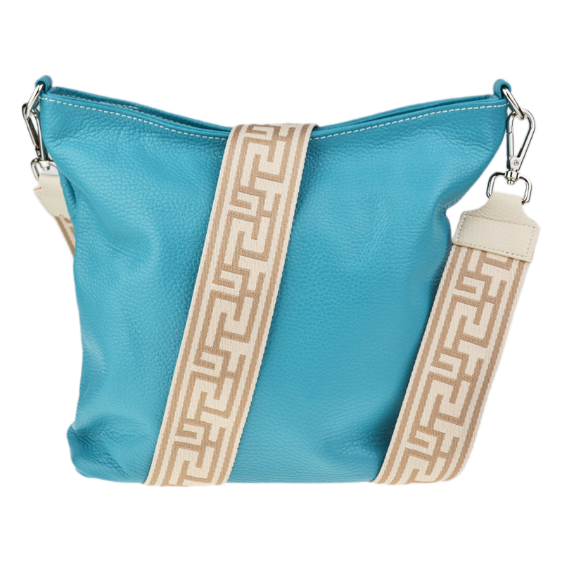 Zelená kožená talianska crossbody kabelka Amalia Smeralda V 67781111