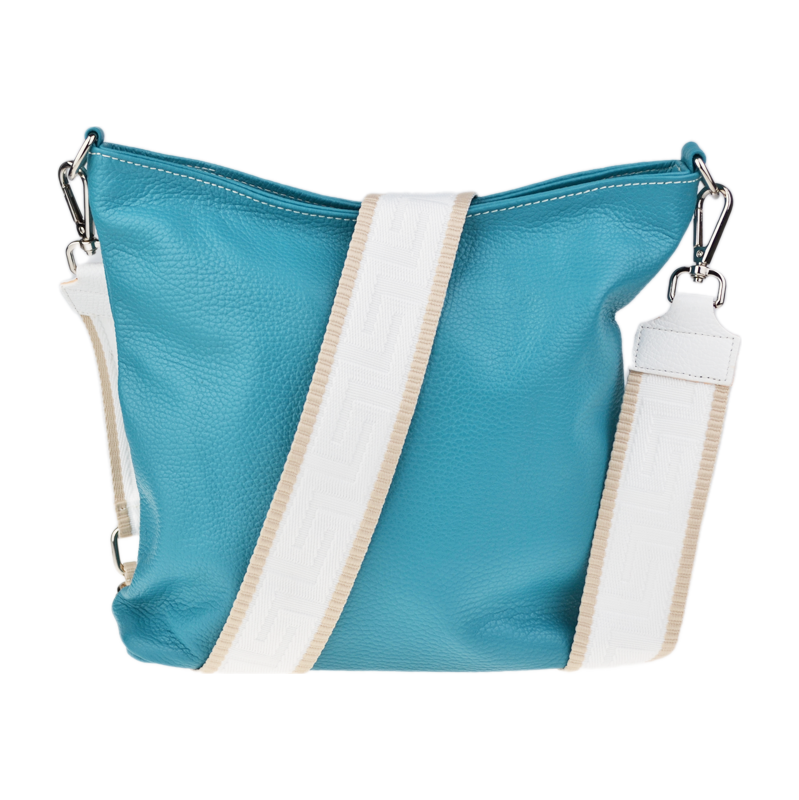 Zelená kožená talianska crossbody kabelka Amalia Smeralda III 67781109