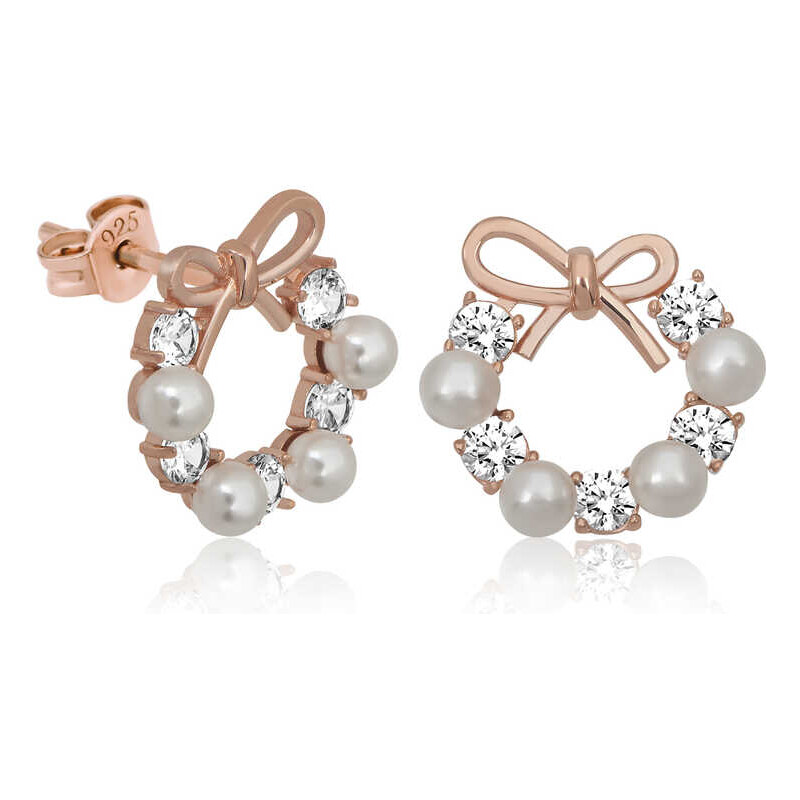 Strieborné náušnice Aurora RUŽOVÉ 67781691