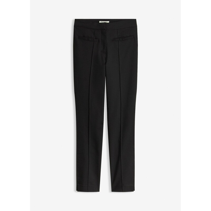 bonprix Nohavice bez zapínania z bengalínu, farba čierna 67781666