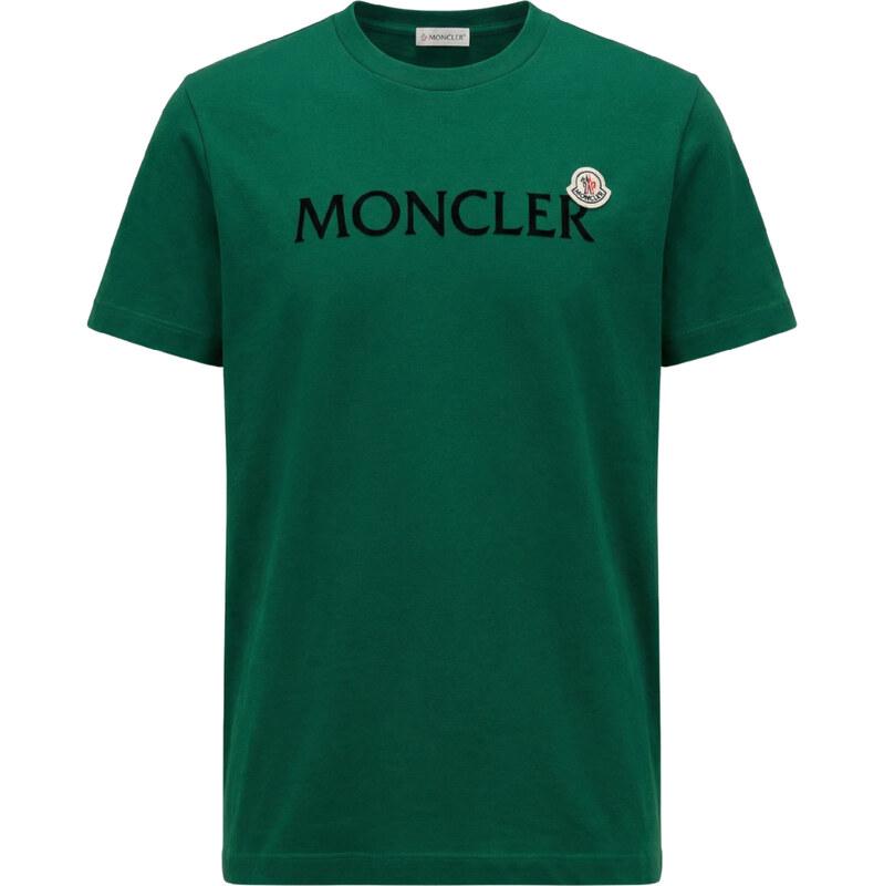 MONCLER Flocked Logo Green tričko 67782404