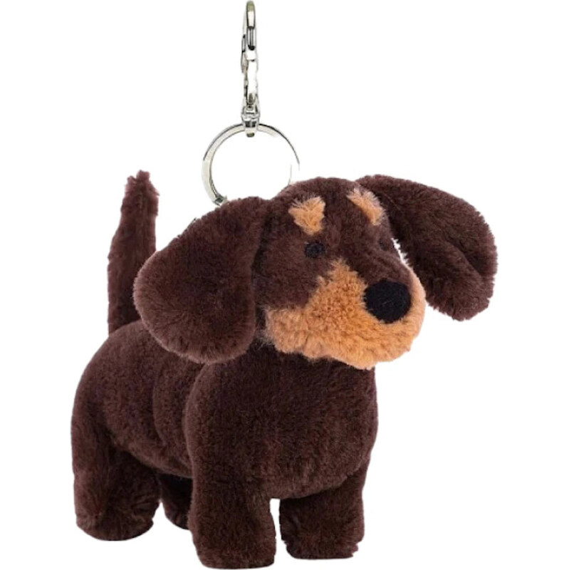 Jellycat Otto Sausage Dog Bag Charm Brown 67782294