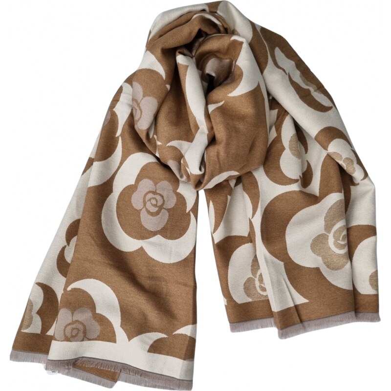 Katrins Fashion Kvetovaný teplý šál 65973305