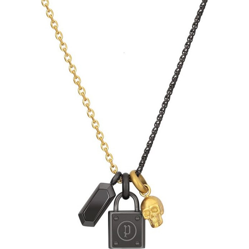 Police Pánsky bicolor náhrdelník s príveskami Rock Rebel PEJGN2009012 67783445