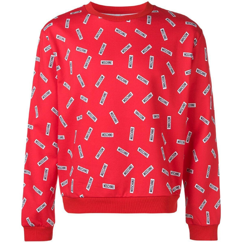 MOSCHINO Underwear Logo Red mikina 67783404