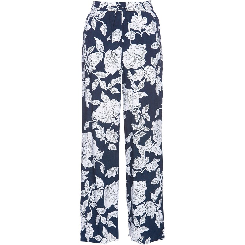 bonprix Nohavice Palazzo z padavej viskózy, farba modrá 45247018