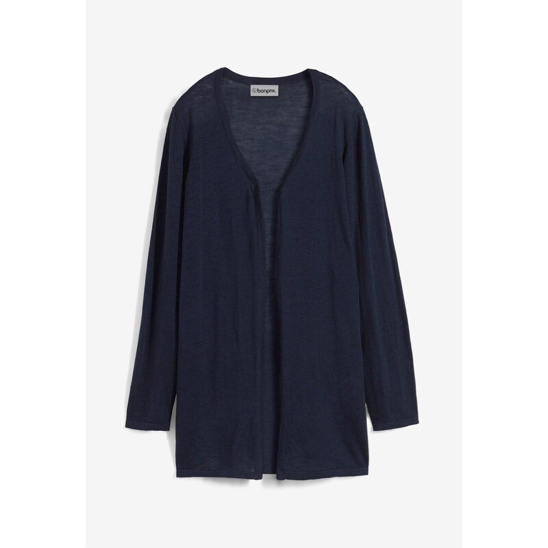 bonprix Bavlnený pletený sveter Slub kvalita, farba modrá 45031098