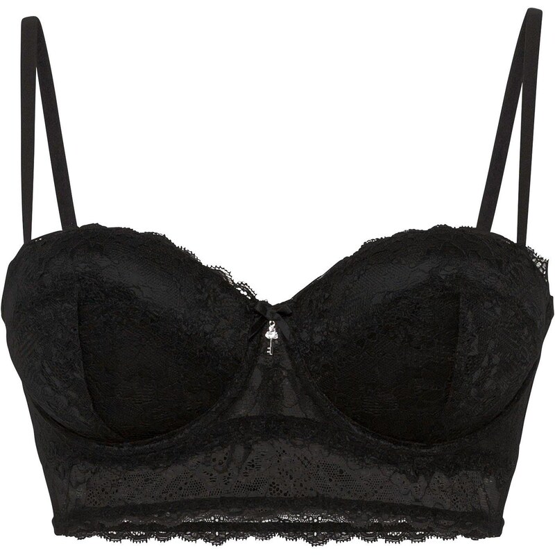 bonprix Bardotka podprsenka z čipky, farba čierna 49696640