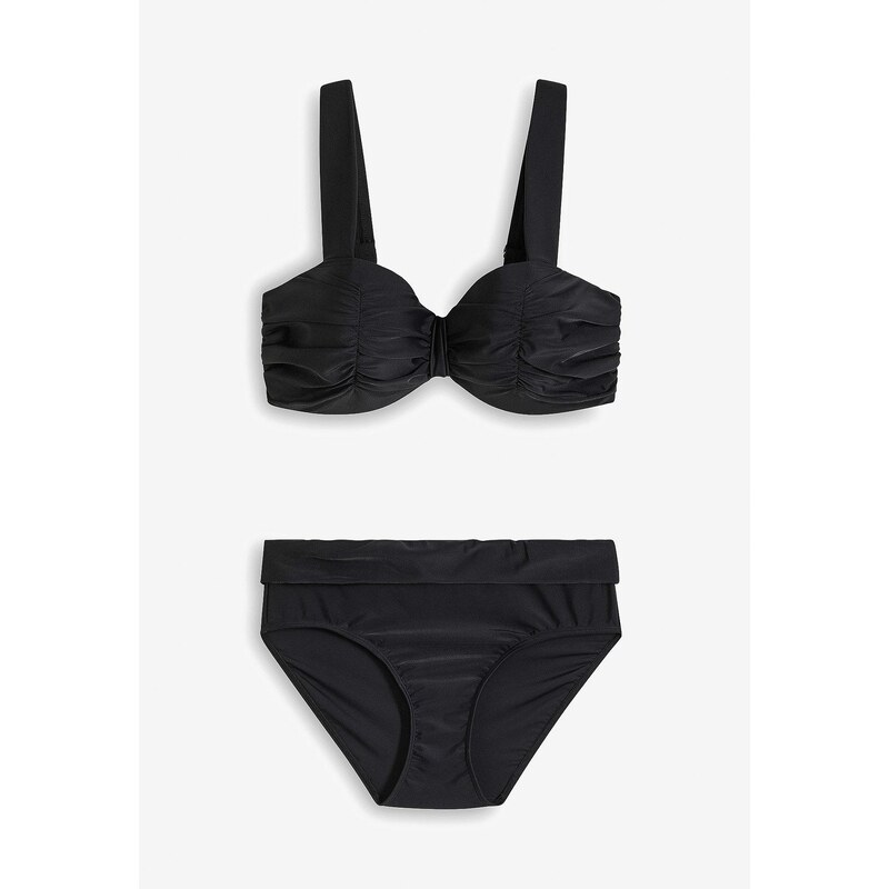 bonprix Bikiny s vystuženými ramienkami (2-dielne), farba čierna 44844307
