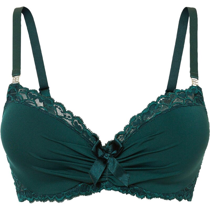 bonprix Vystužená podprsenka s recyklovaným polyamidom, farba zelená 67481610