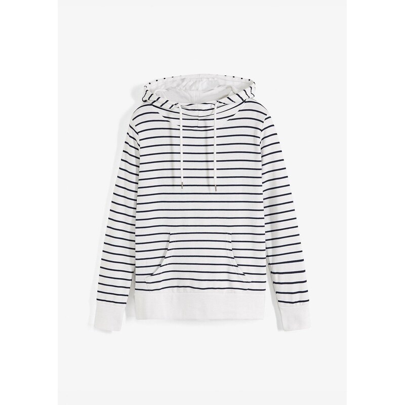 bonprix Mikina z bavlneného mixu, farba biela 44740844