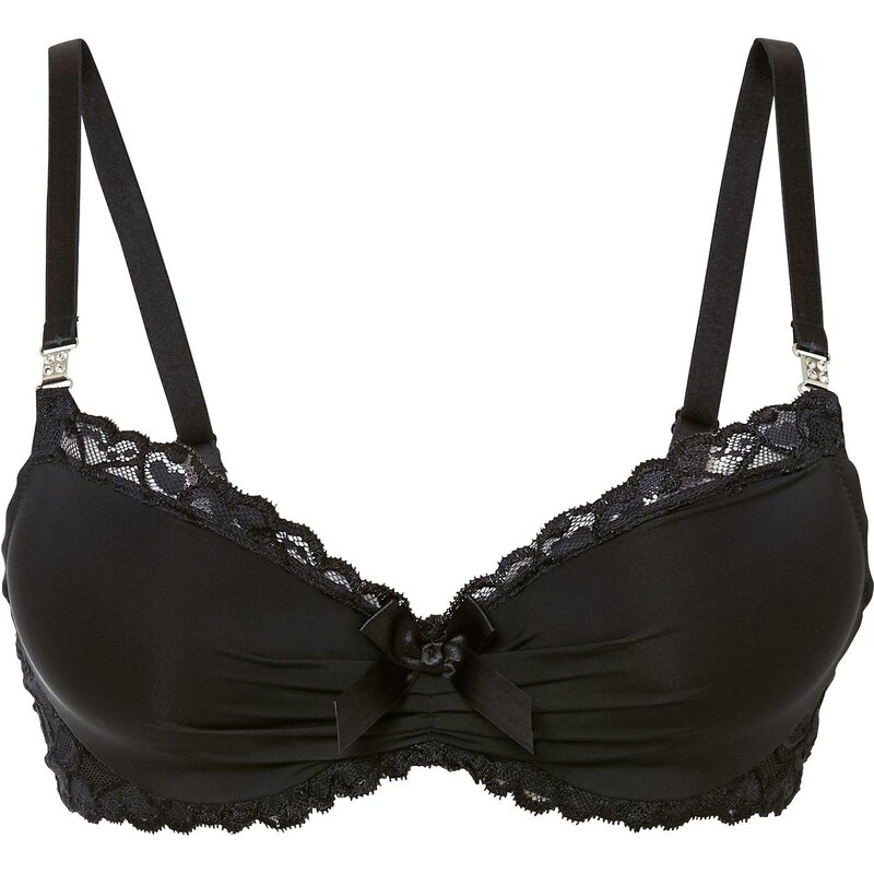 bonprix Vystužená podprsenka s recyklovaným polyamidom, farba čierna 44740851