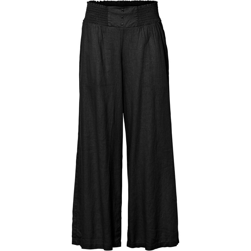 bonprix Nohavice Marlene zo vzdušného pláteného mixu, farba čierna 45054376