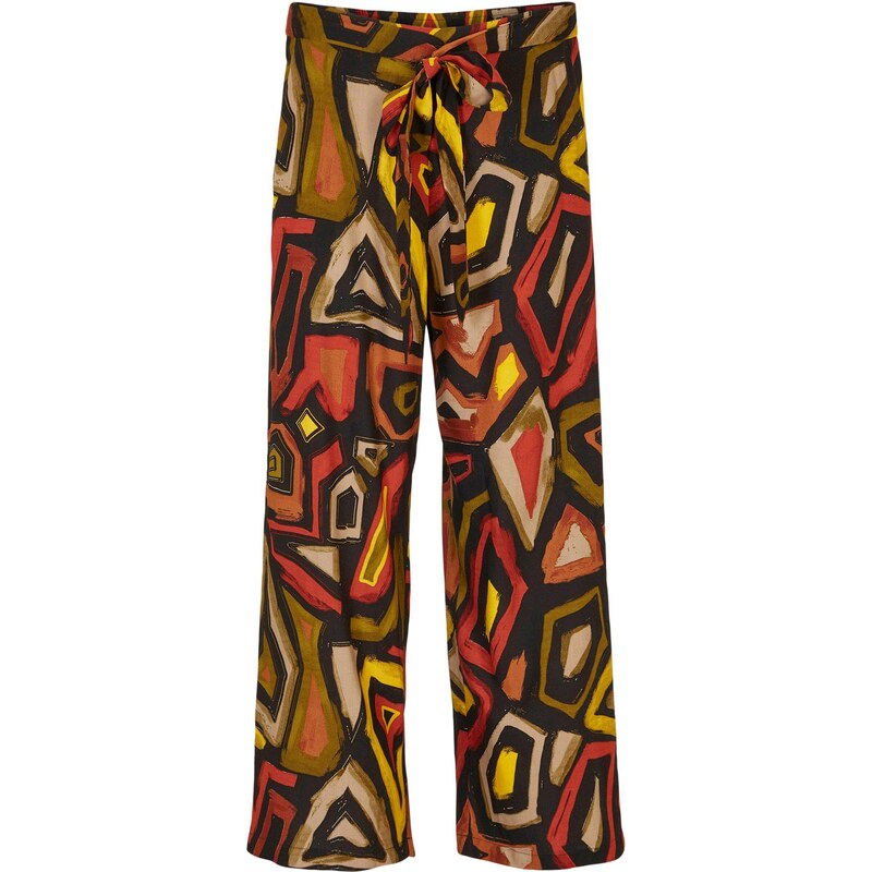 bonprix Culotte nohavice z padavej viskózy, farba červená 45033381